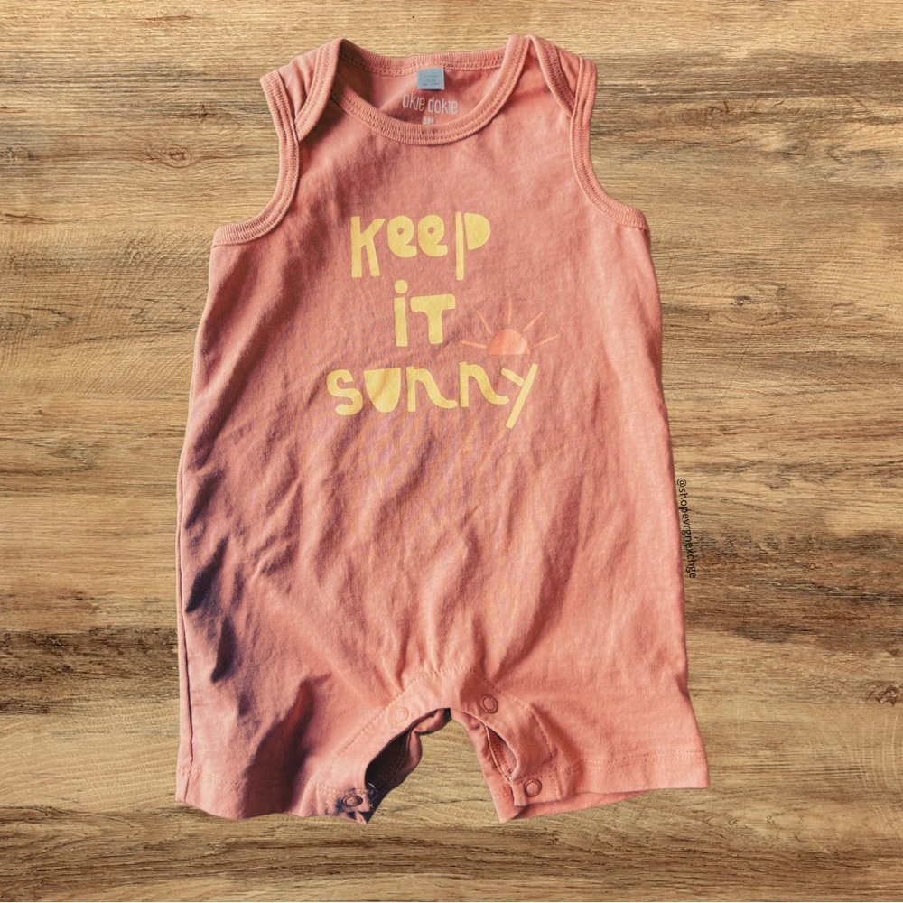 okie dokie ‘keep it sunny’ Sleeveless Romper 3m